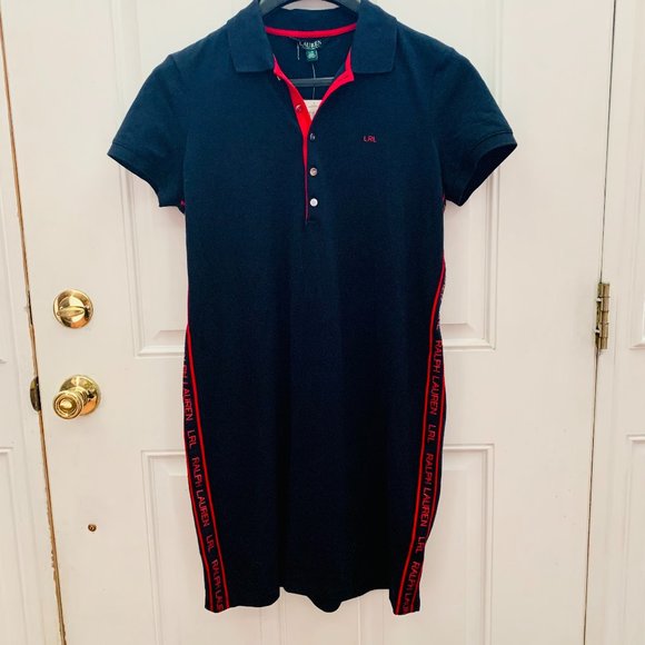 LAUREN RALPH LAUREN TENNIS DRESS SHIRT NAVY - Picture 1 of 8